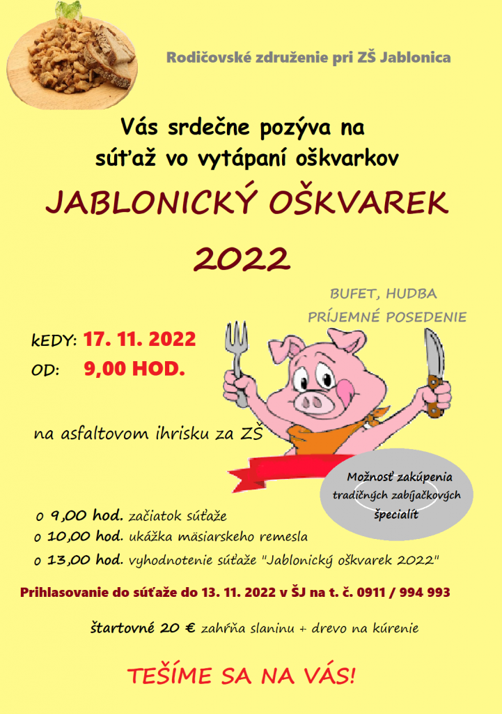 Jablonický oškvarek 2022